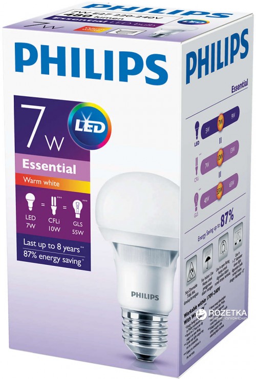 Bóng đèn Ess LED Bulb Philips 7W E27 6500K 230V A60